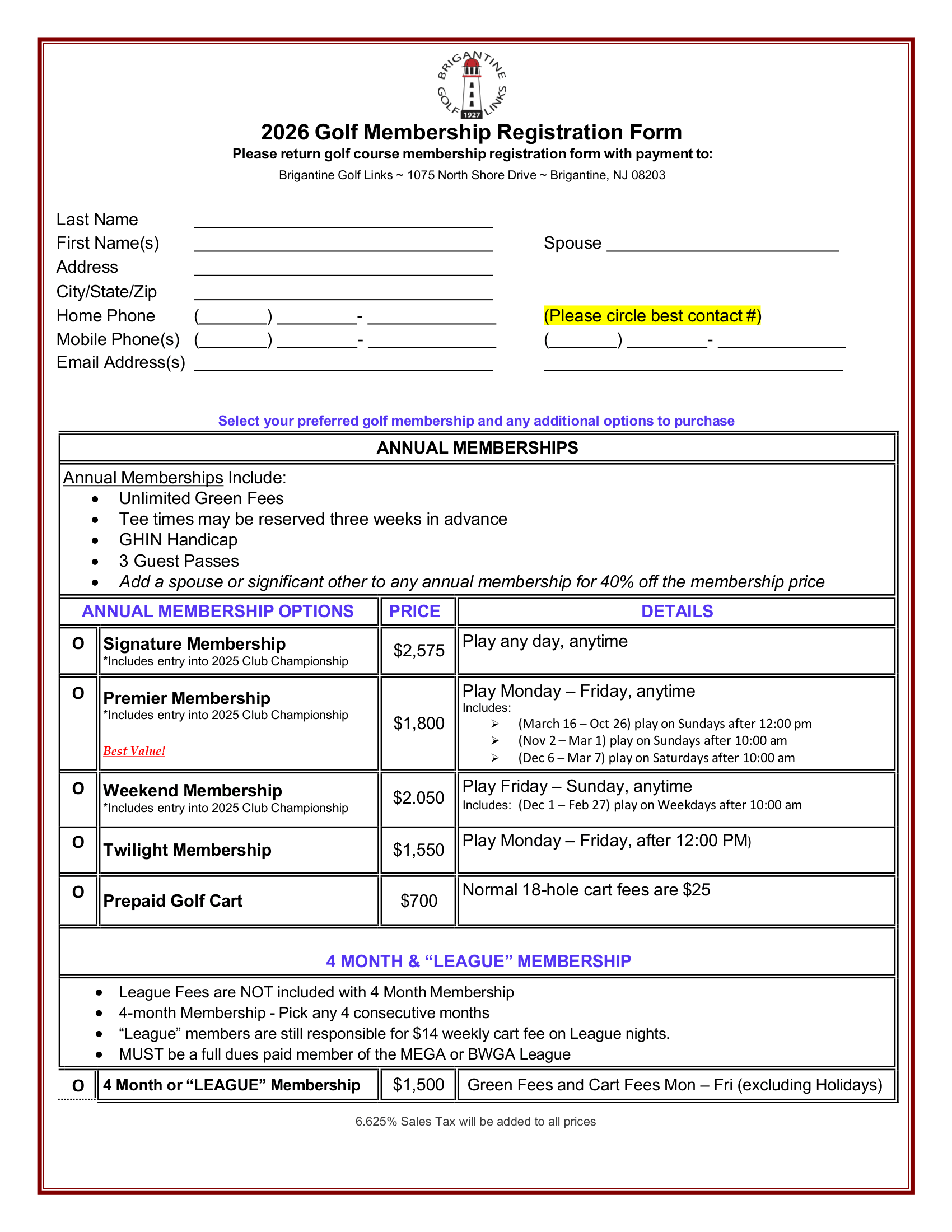 2026 Membership Application 